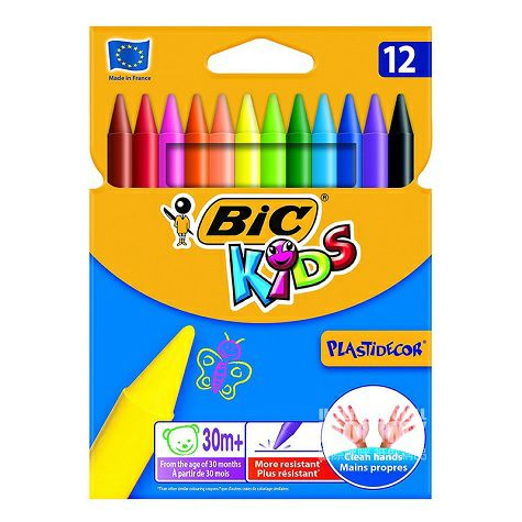 BIC KIDS 프랑스무독낙서 12 색크레용해외버전