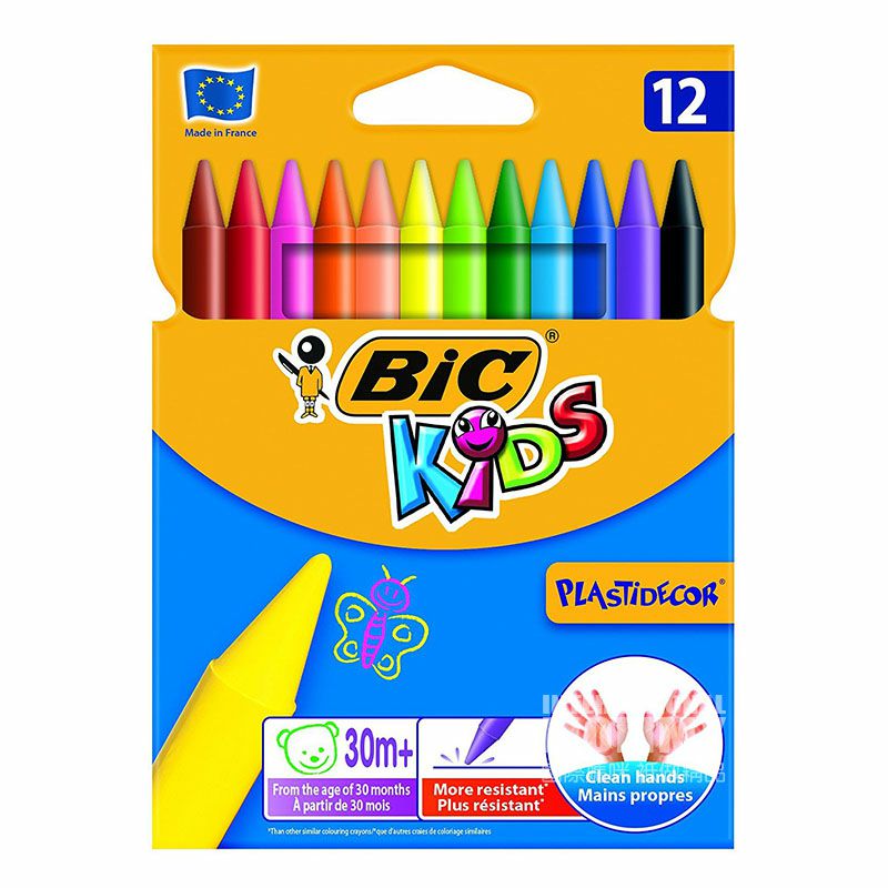 BIC KIDS 프랑스무독낙서 12 색크레용해외버전