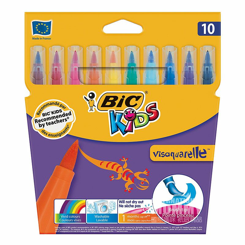 BIC KIDS 프랑스무독무미아이낙서 10 색수채펜해외버전