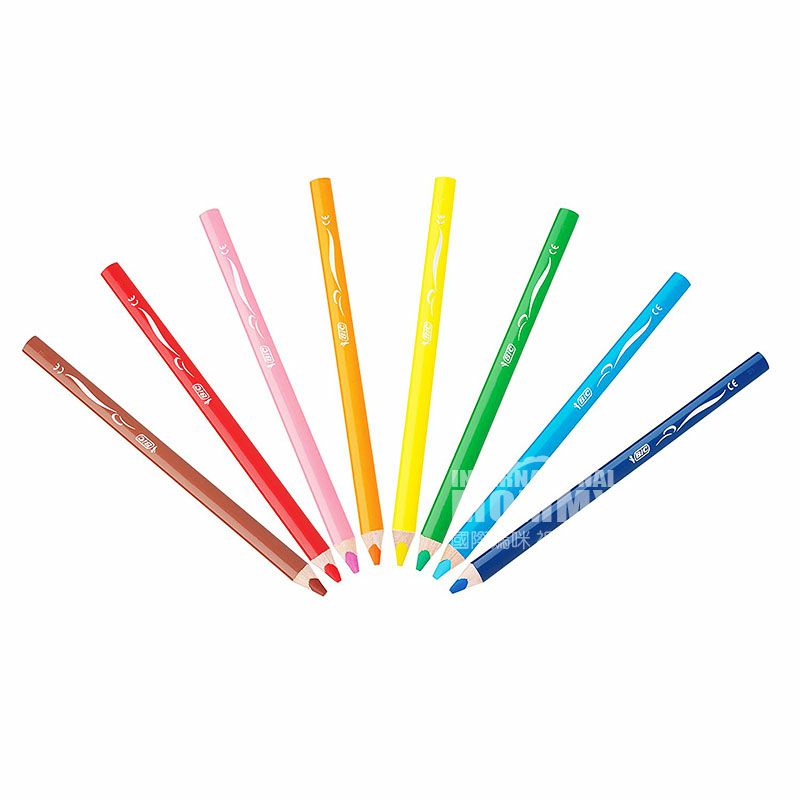 BIC KIDS 프랑스무독무미아이낙서 8 색연필 + 연필깎이해외버전