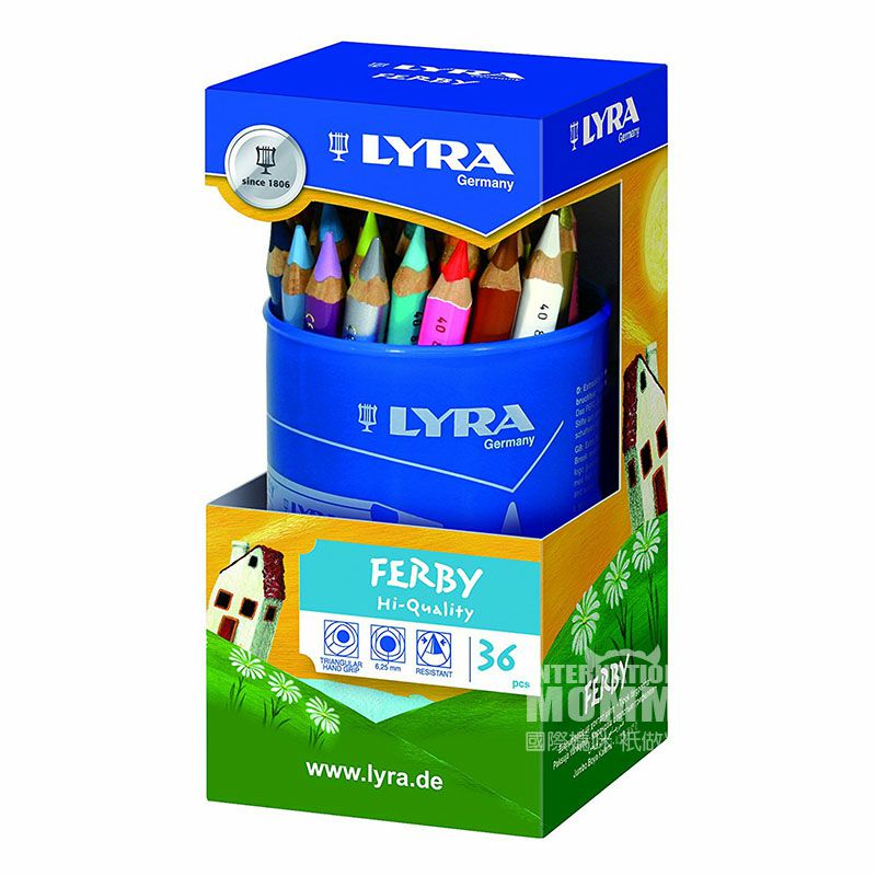 LYRA 독일어린이용철통수용성컬러연필 36 팩해외판
