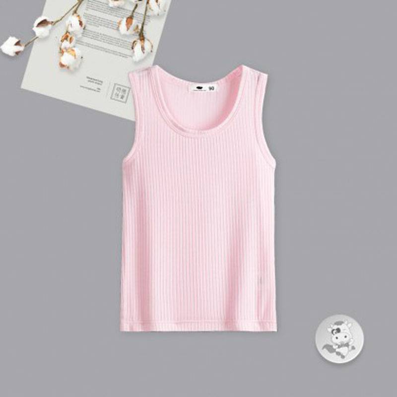 Vrantwortong 남녀아기유럽과미국의심플한여름상큼한베스트베스트핑크