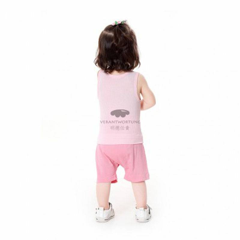 Vrantwortong 남녀아기유럽과미국의심플한여름상큼한베스트베스트핑크
