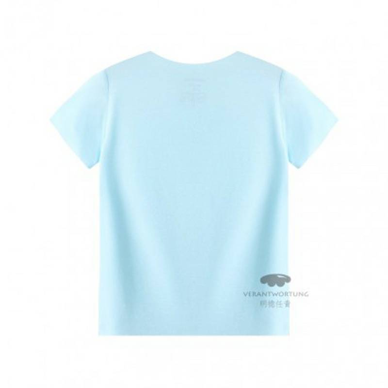 Verantwortung 남녀아기다채로운캔디컬러차가운원활한추적티셔츠블루