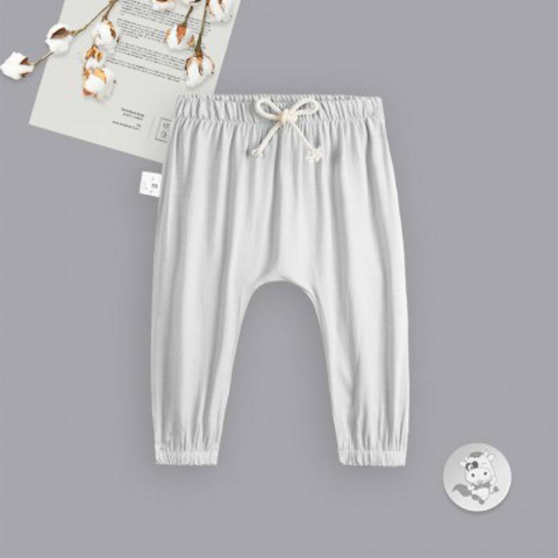 Verantwortung 남녀아기신선한유럽과미국스타일의봄과가을얇은 PP 바지회색