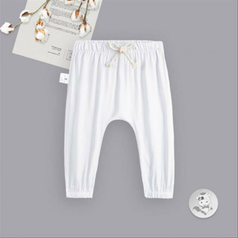 Verantwortung 남녀아기신선한유럽과미국스타일의봄과가을얇은 PP 바지흰색