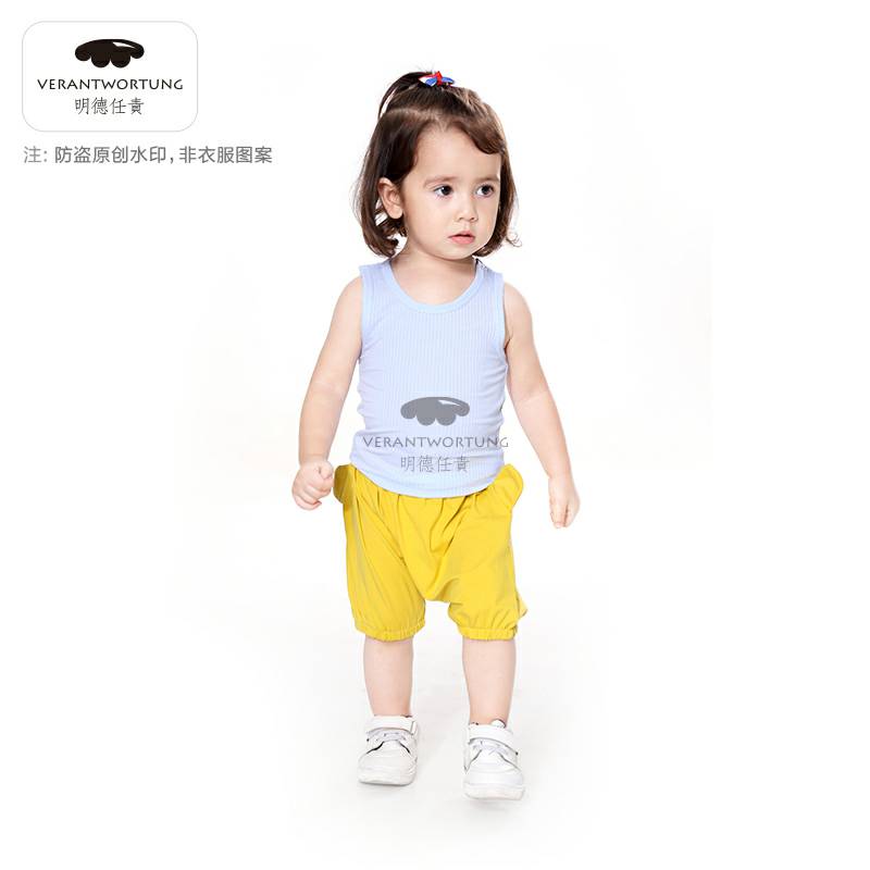 Verantwortung 남녀아기패션측면귀곰 Harlan 다섯포인트 PP 바지회색보라색