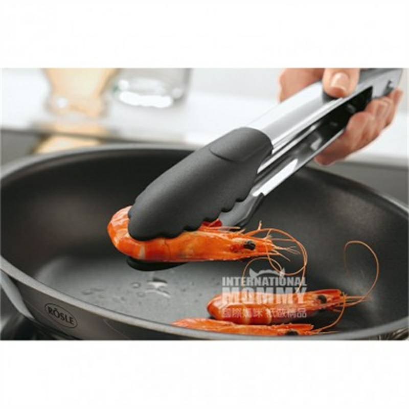 ROSLE 독일어스테인레스스틸라운드핸들고온방지실리콘바베큐서양음식스테이크클립음식클립 12926 해외버전