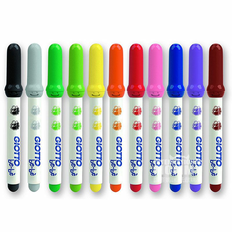GIOTTO 이탈리아 GIOTTO 베이비특별두꺼운막대슈퍼세척수채화펜 12 팩해외버전