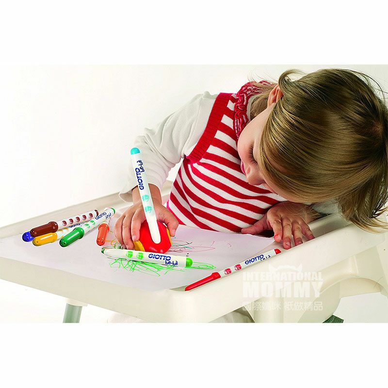 GIOTO 이탈리아 GIOTTO 어린이무독 8 색채화연필띠알펜홀더해외버전