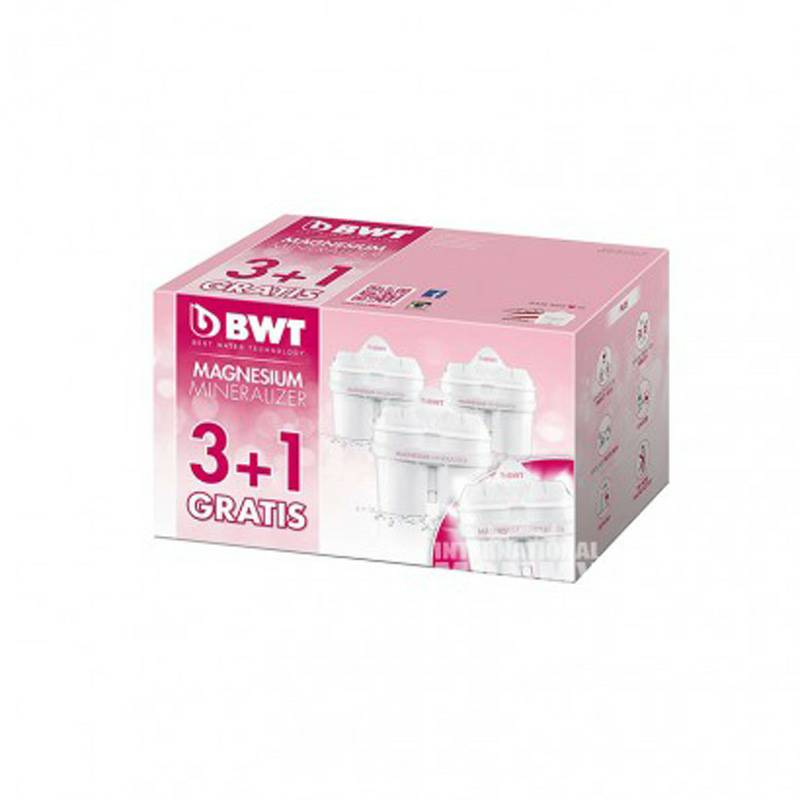 BWT 독일마그네슘이온필터주전자필터요소 3 + 1 팩 814134 해외버전