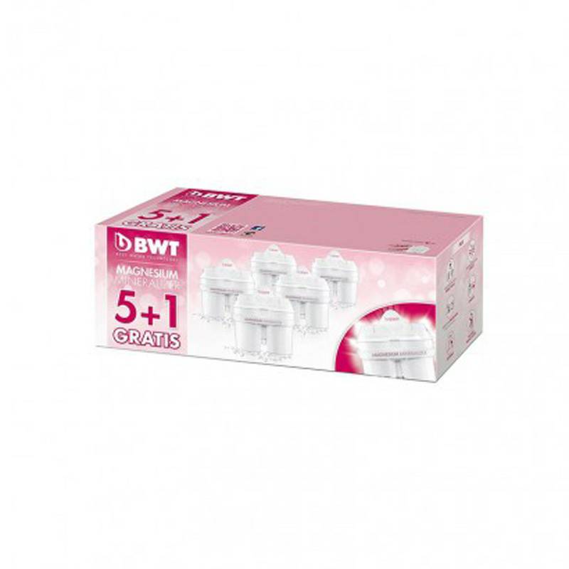 BWT 독일마그네슘이온필터주전자필터요소 5 + 1 팩 814135 해외버전