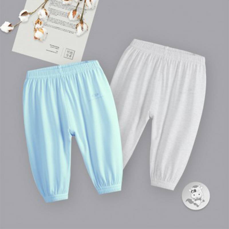 [2 개] Verantwortung 남녀아기다채로운캔디컬러콜드자른바지블루 + 그레이