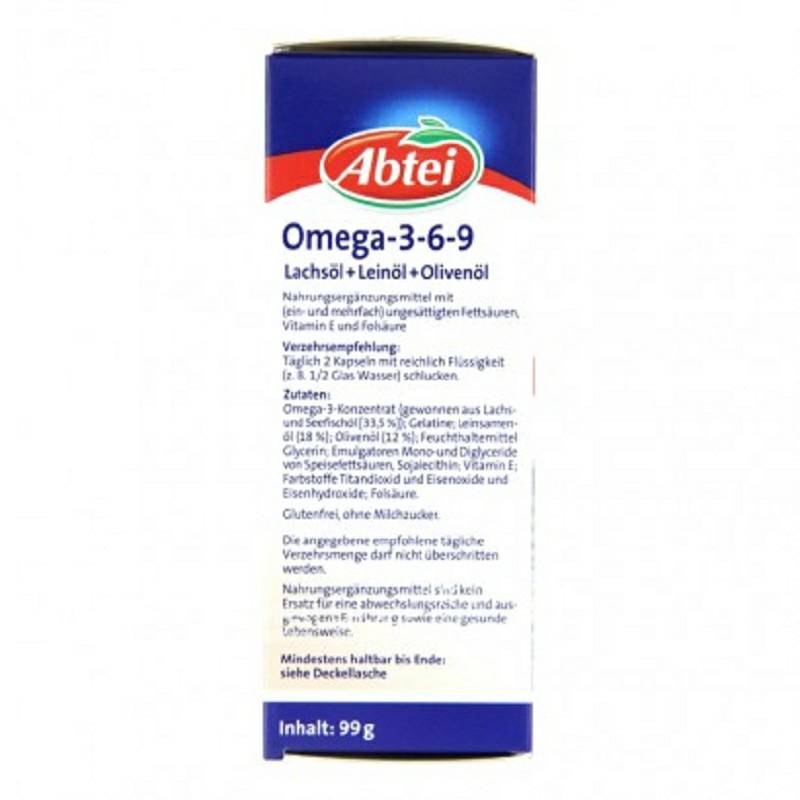 Abtei 독일 Omega-3-6-9 심해어유 / 올리브오일 / 아마씨오일캡슐해외판
