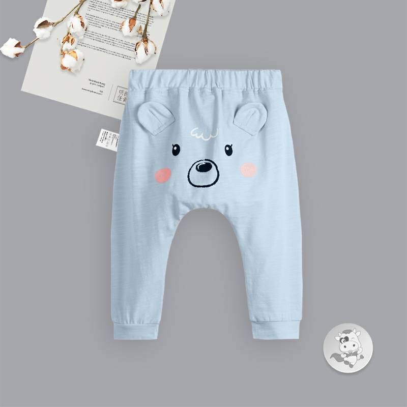 [2 장] Verantwortung 사랑하는남녀아기소반팔티 + 귀여움입체귀슬러브면춘추스타일 PP 팬츠블루