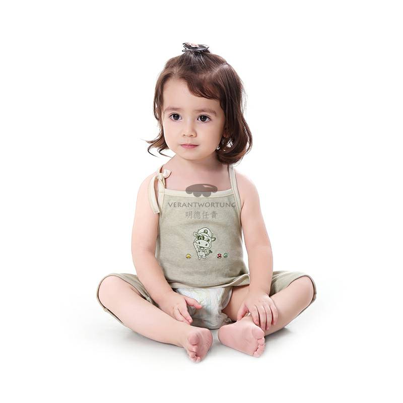 Verantwortung 남녀아기유기농컬러면화여름얇은배꼽앞치마