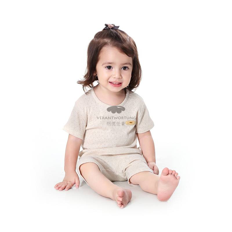 Verantwortung 남녀아기유기농컬러면화여름얇은섹션정장스레드자카드조끼반바지