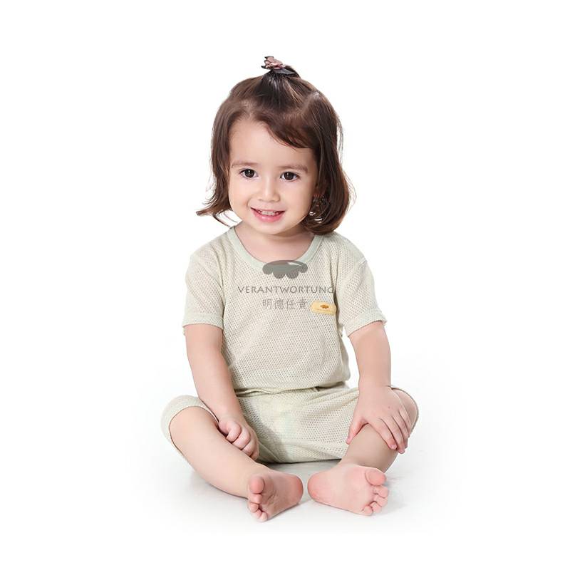 Verantwortung 남녀아기유기농컬러면화여름얇은섹션정장메쉬저지조끼반바지