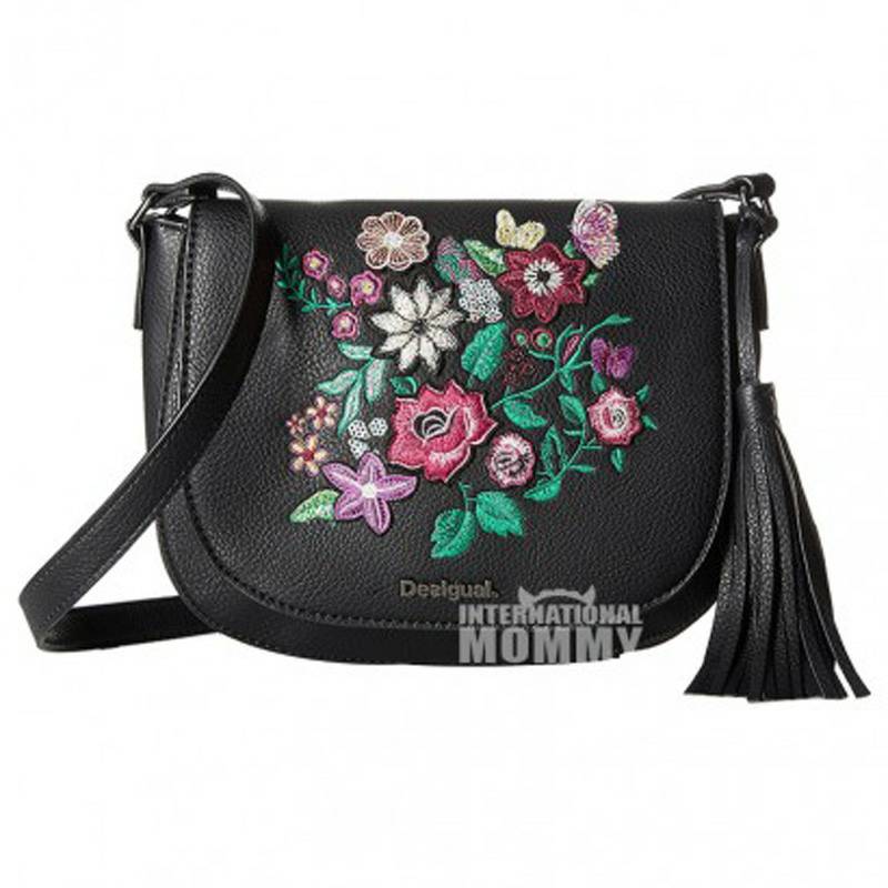 Desigual 스페인 Desigual 유럽패션플라워프린트자수패턴크로스백해외판
