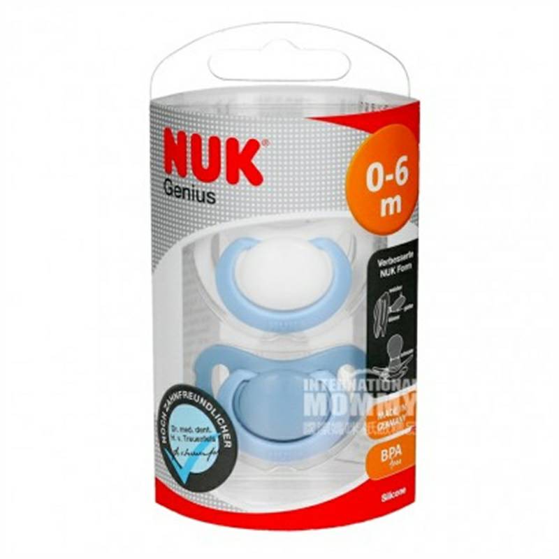 NUK 독일 NUK 천재시리즈실리콘젖꼭지 0-6 개월 2 팩해외버전