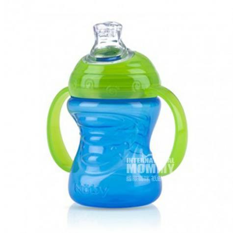 Nuby 미국더블손잡이소프트실리카겔립스컵 240 ml 6 개월이...