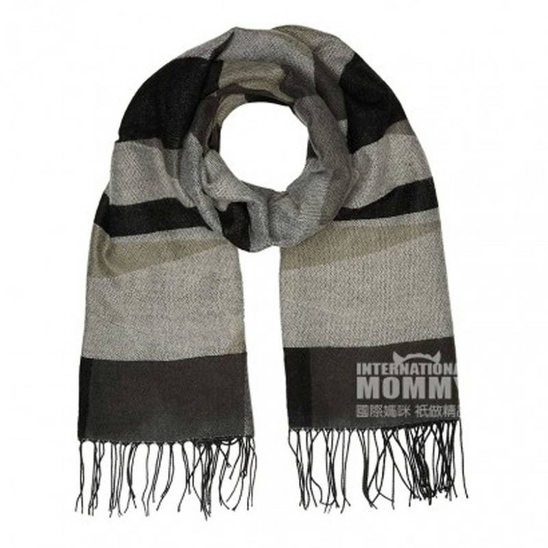 PIECES  영국클래식배색패턴수술목도리해외버전