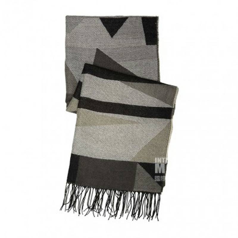 PIECES  영국클래식배색패턴수술목도리해외버전