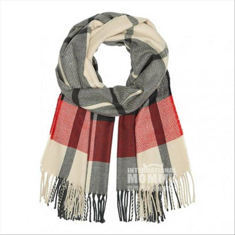 PIECES 영국 PIECES 트렌드야생스코틀랜드격자무늬술긴스카프해외판