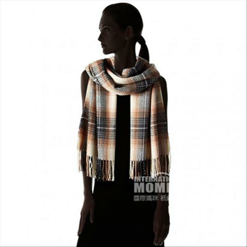 PIECES 영국 PIECES 트렌드야생스코틀랜드격자무늬술긴스카프해외판
