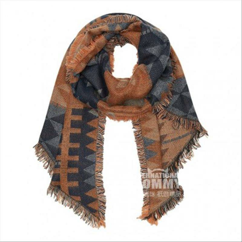 PIECES 영국 PIECES 패션프린지기하학무늬롱스카프해외판