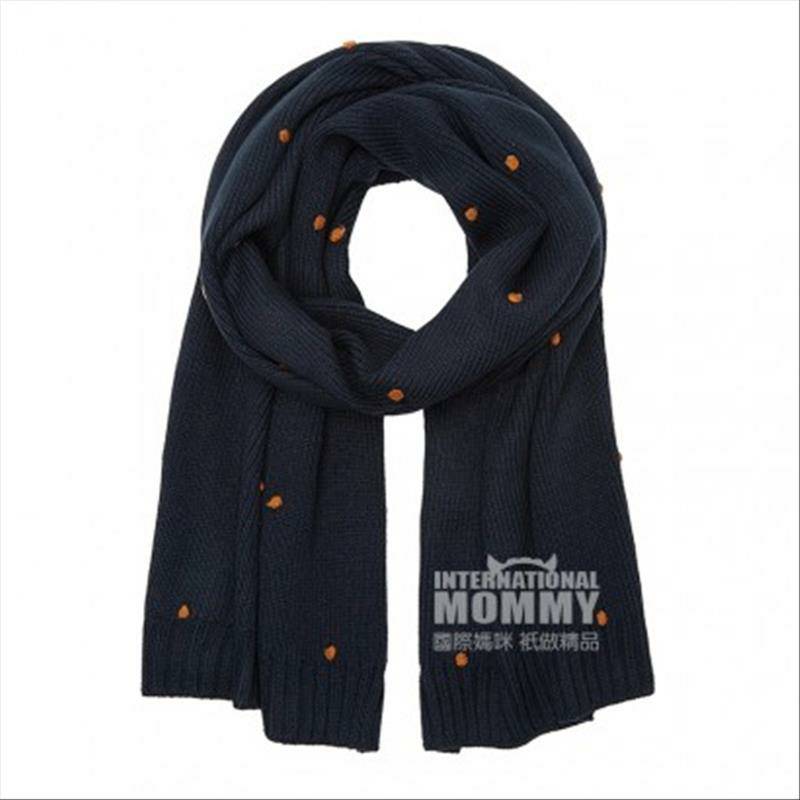 PIECES 영국심플파스텔도트롱머플러해외버전