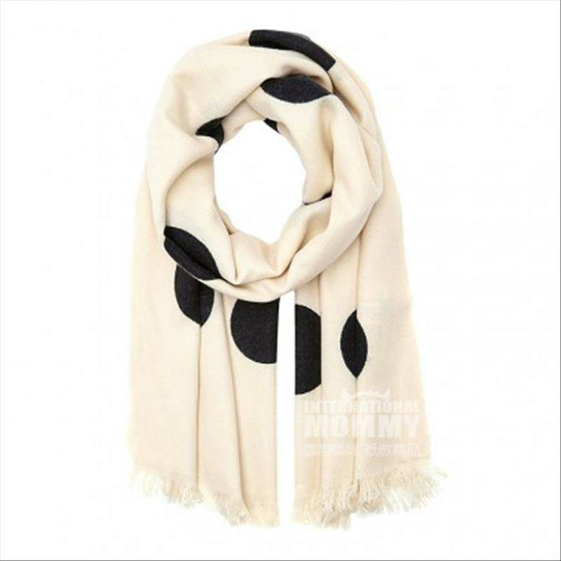 PIECES 영국심플파스텔도트롱머플러해외버전