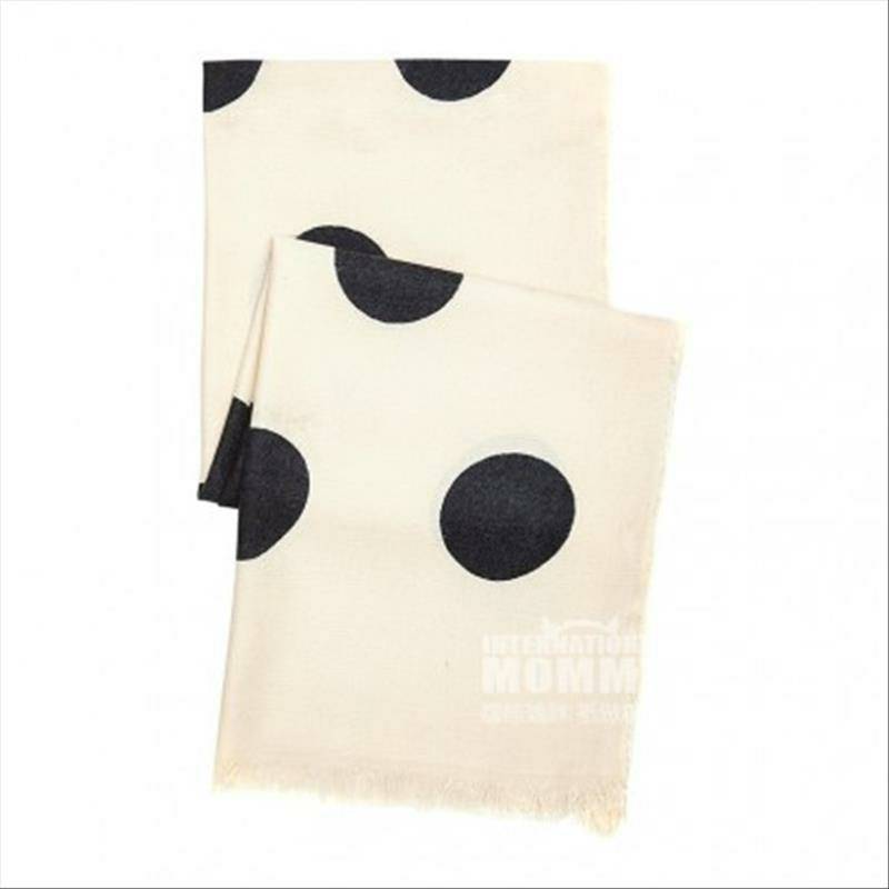 PIECES 영국심플파스텔도트롱머플러해외버전