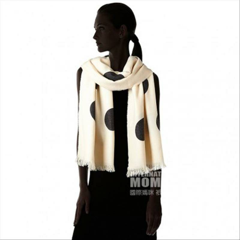 PIECES 영국심플파스텔도트롱머플러해외버전