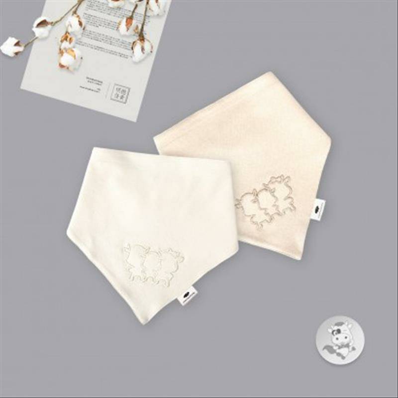 Verantwortung 남녀아기유기농컬러코튼클래식더블삼각형턱받이턱받이두조각