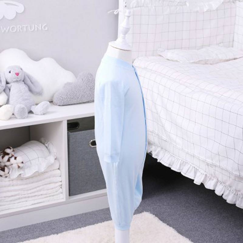 Verantwortung 아기소년소녀유기농면잠옷홈등산옷유럽우아한단색 (2 피스패키지)