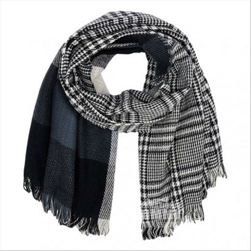 ONLY 덴마크체크프린팅수술머플러해외판.