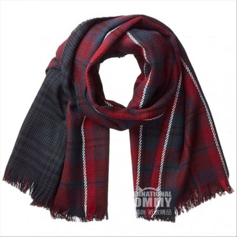 ONLY 덴마크체크프린팅수술머플러해외판.