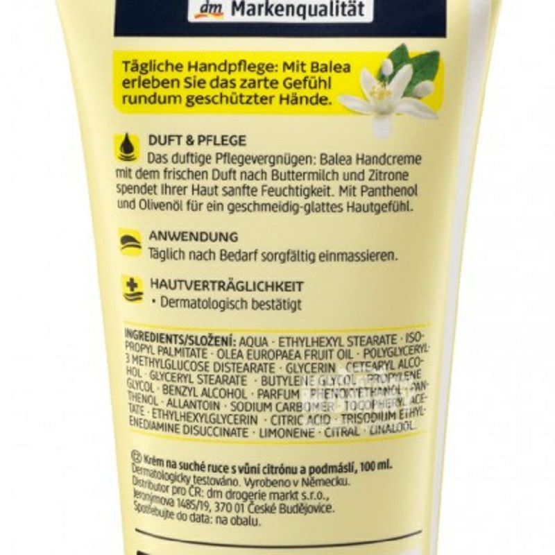 Balea 독일치즈레몬핸드크림임산부해외버전사용가능