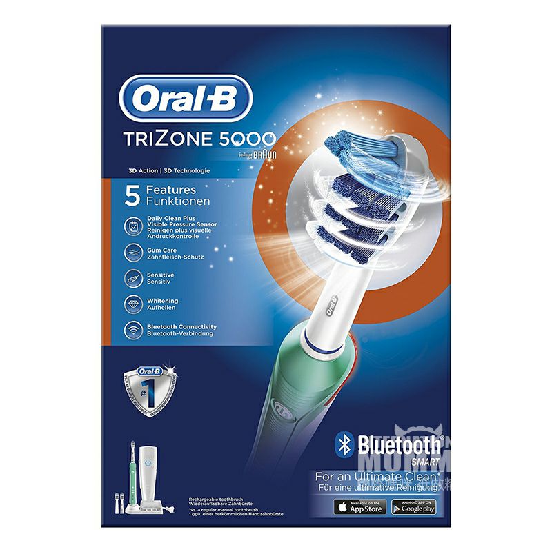 BRAUN 독일울랄 - b 오로비트리지원 5003D 사운드블루투스전동칫솔해외버전