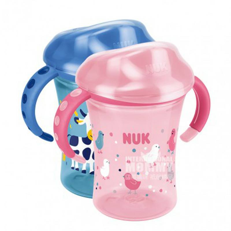 NUK 독일 NUK 단단한입누수방지이중핸들학습컵 2 색 250ml 8 개월이상해외버전
