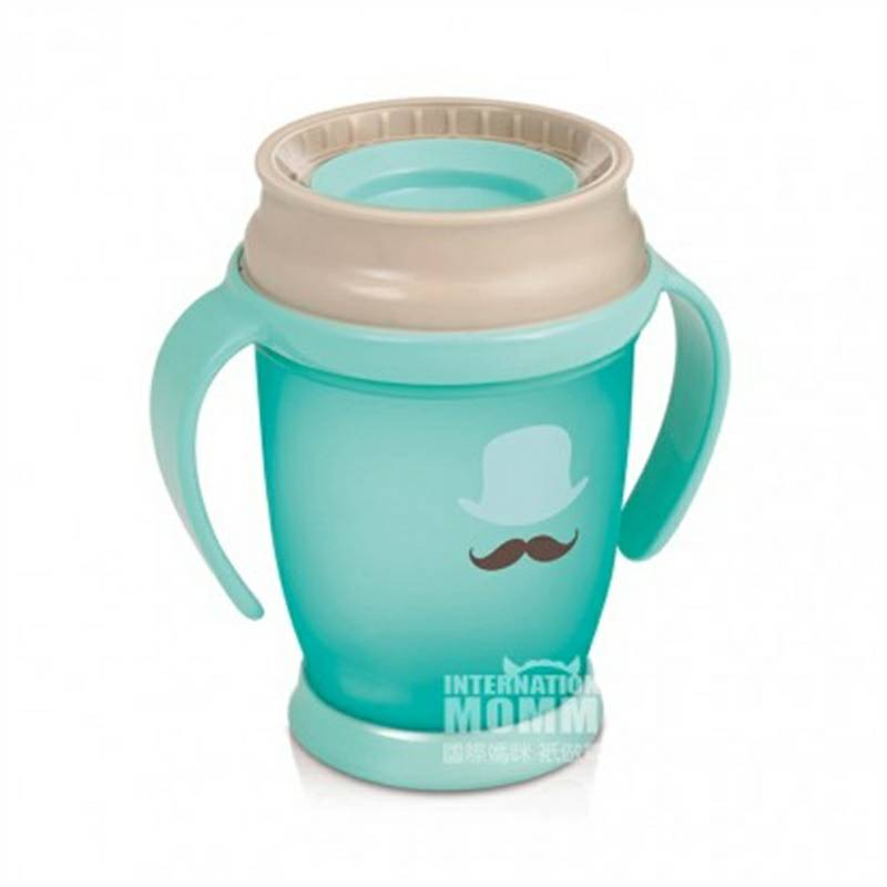 Lovi 폴란드인아기수염입술 360 °밀봉된학습음료컵 250ml 해외버전