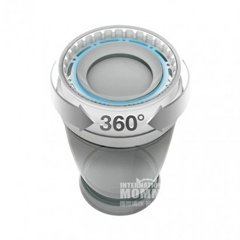 Lovi 폴란드인아기수염입술 360 °밀봉된학습음료컵 350ml 해외버전