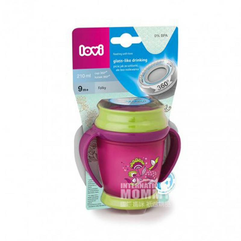 Lovi 폴란드어린이즐거운새 360 °밀봉학음료컵 210 ml 해외버전