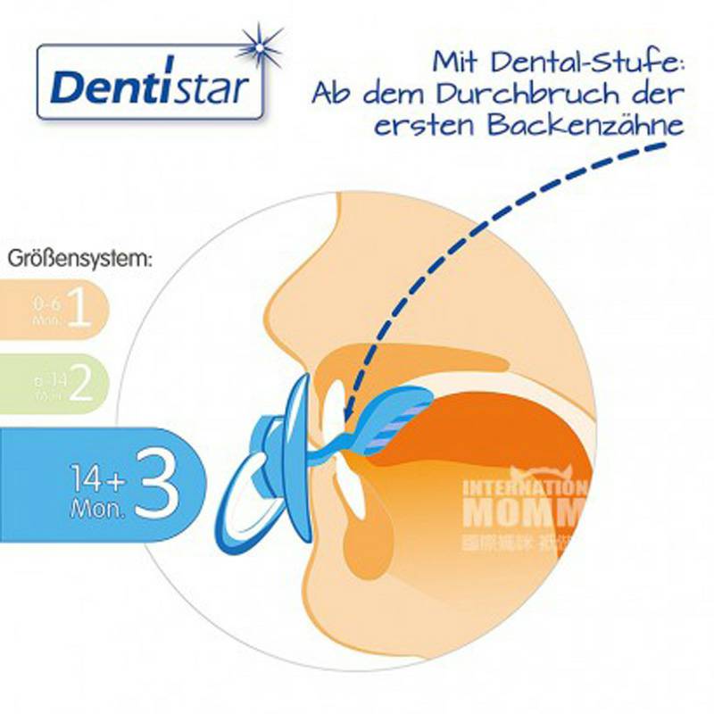 Dentistar 독일 Dentistar 아기젖니라텍스젖꼭지 * 3 14 개월이상해외버전