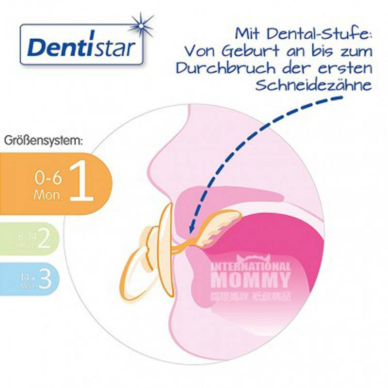 Dentistar 독일 Dentistar 아기젖니라텍스젖꼭지 * 3 0-6 개월해외버전