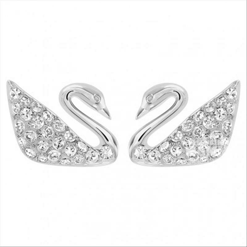 SWAROVSKI 오스트리아실버크리스탈스완스터드귀걸이해외버전