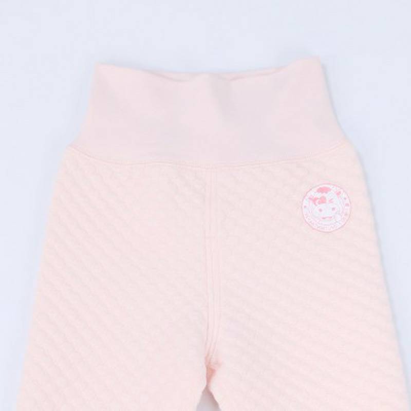 Verantwortung 여자아기유기농면화허리배꼽바지핑크