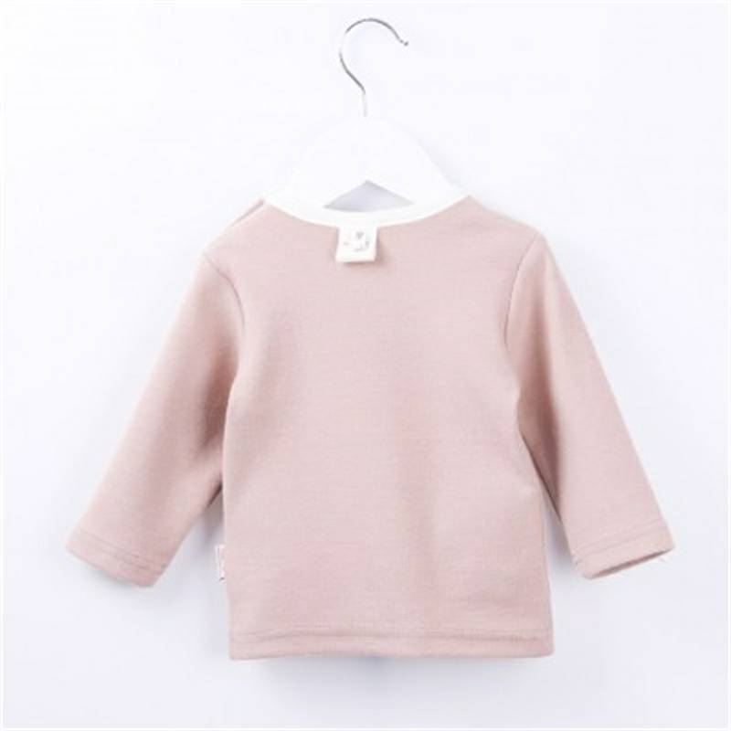 Verantwortung 남자와여자아기유기면긴소매바닥셔츠클래식간단한