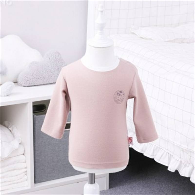 Verantwortung 남자와여자아기유기면긴소매바닥셔츠클래식간단한